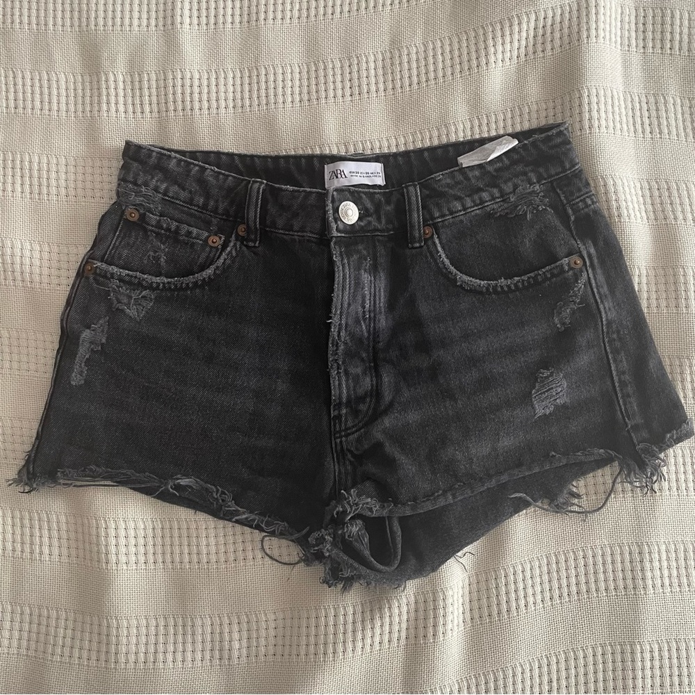 Zara Black Denim Shorts